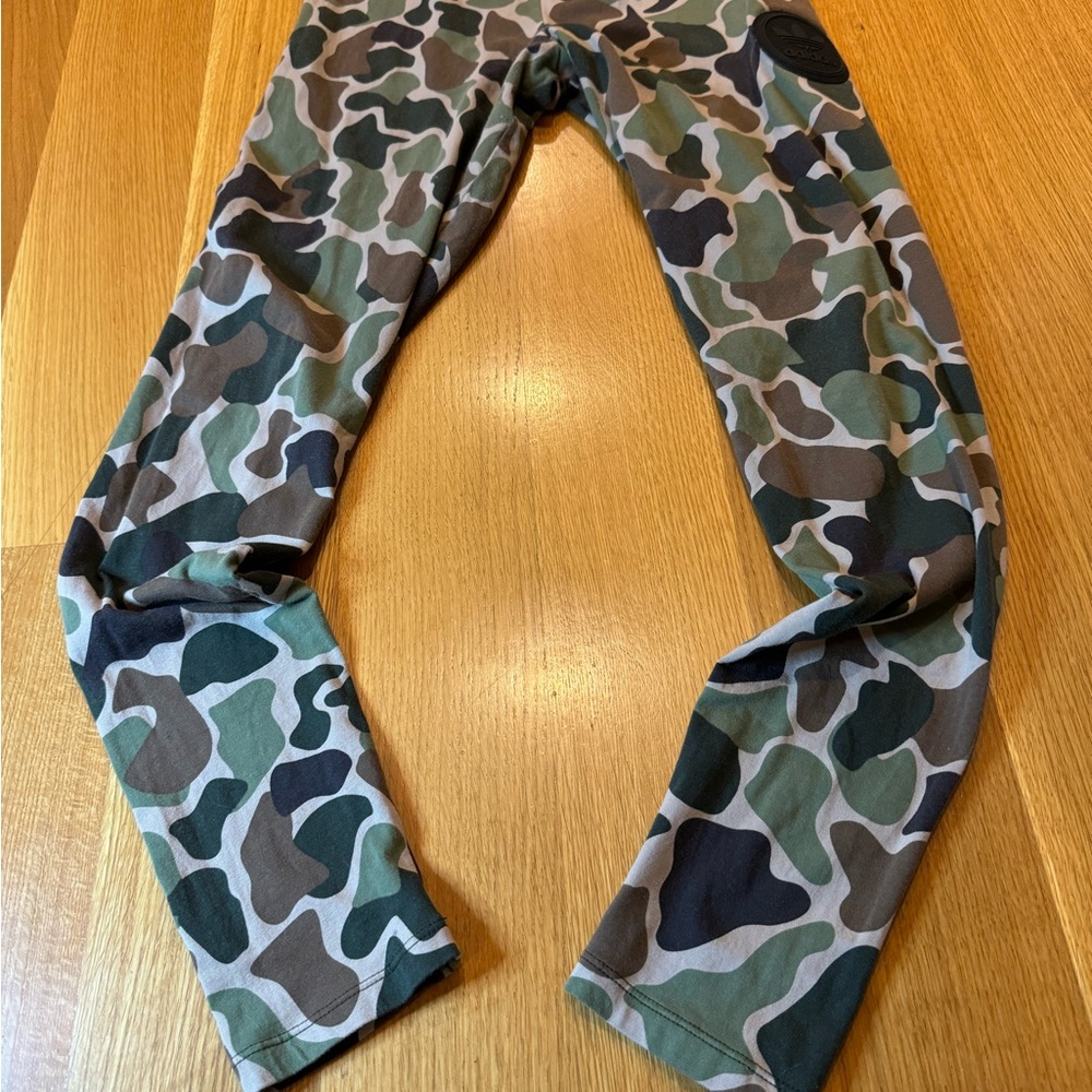 Adidas Camouflage Leggings - Green and Brown Size Small